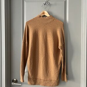 Free People We The Free Casey Ribbed Mock-Neck Tunic Dress in Tiger Eye